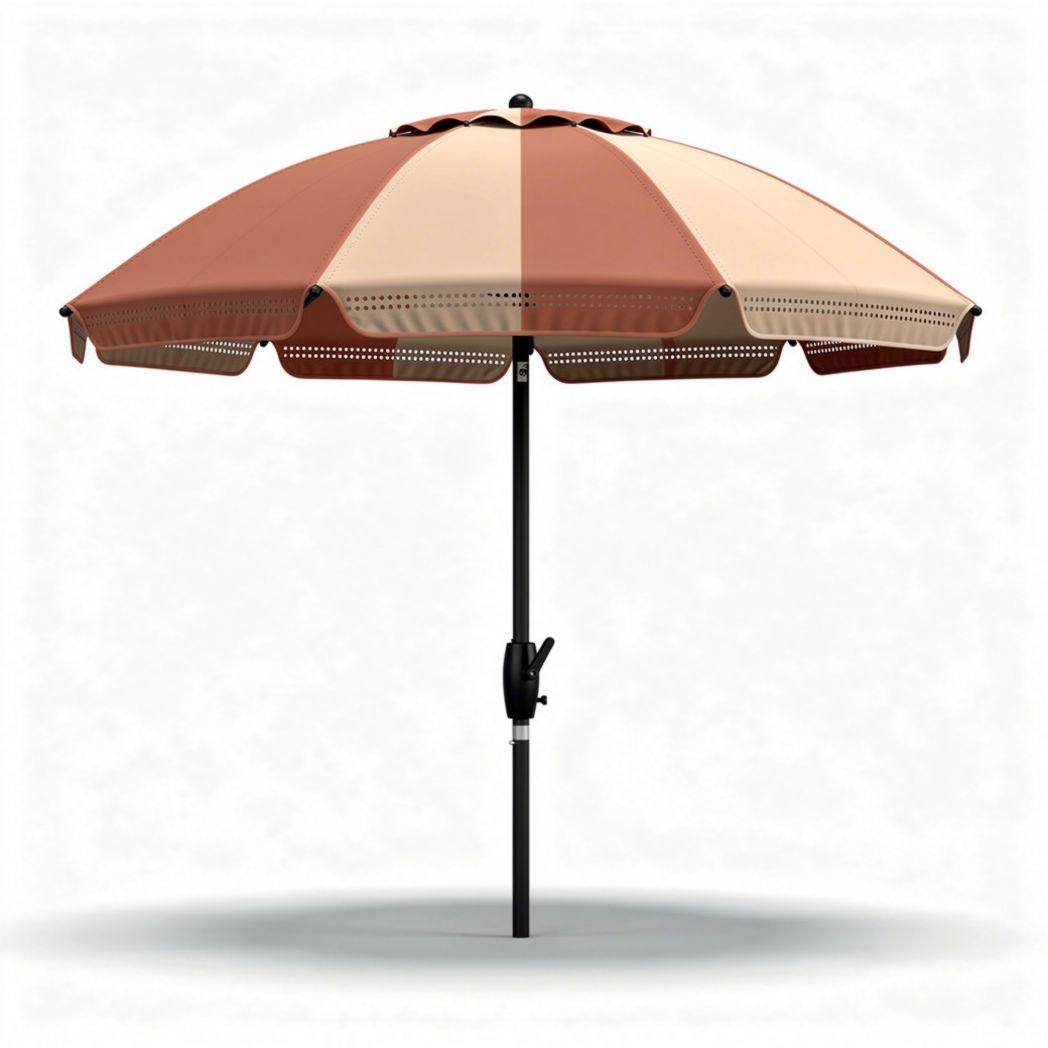 adjustable height patio umbrella Outdoor in red and beige fabric with – Klassiktoucheventsdecorllc A.J. Hawk Signed Ohio quality Oxford fabric that Collection Lounge Length:173