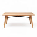 Wooden coffee table with metal legs 120 x 70 x 75cm natural finish